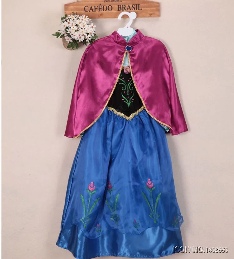 Горячая Распродажа, платье принцессы для девочек vestidos Infantis Congelados, платье Анны и Эльзы, вечерние платья со стразами