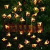 New Solar Powered Cute Honey Bee Led String Fairy Light 20leds 50leds Bee Outdoor Garden Fence Patio Christmas Garland Lights ► Photo 3/6