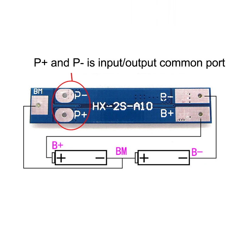 Fdc 2s 2 подключение 2s 7.4v 8.4v 8a 16a 18650 Lithium Battery Protection Board Current Li-ion 2 Cell