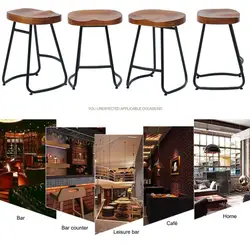 55 см барный стул Pub классический спинки табурет Винтаж в деревенском стиле Кухня деревянный табурет промышленных Стиль мебель для дома