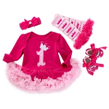 Рождественский костюм для маленьких девочек детская одежда для новорожденных платье для первого дня рождения праздничная одежда для ролевых игр платье для маленьких девочек