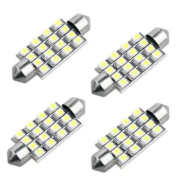 

10x) 4 Lampe Ampoule 16 SMD LEDs Blanc 40-42mm for Voiture D me Festoon