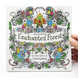 1 шт. 24 страницы Enchanted Forest английский издание книжка-раскраска для взрослых детей снять стресс убить время рисования книга