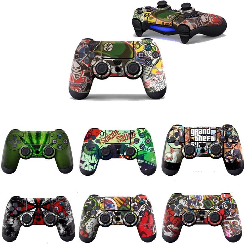 Граффити винил скины для PS4 наклейка на контроллер для Playstation4 защитный чехол для джойстика для sony PS4 Управление Бесплатная доставка - изображение