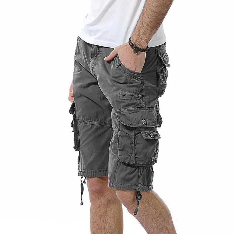 Fahison Military Cargo Shorts Mens Camouflage Tactical Shorts Men Cotton Work Casual Male Short Pants Plus Size