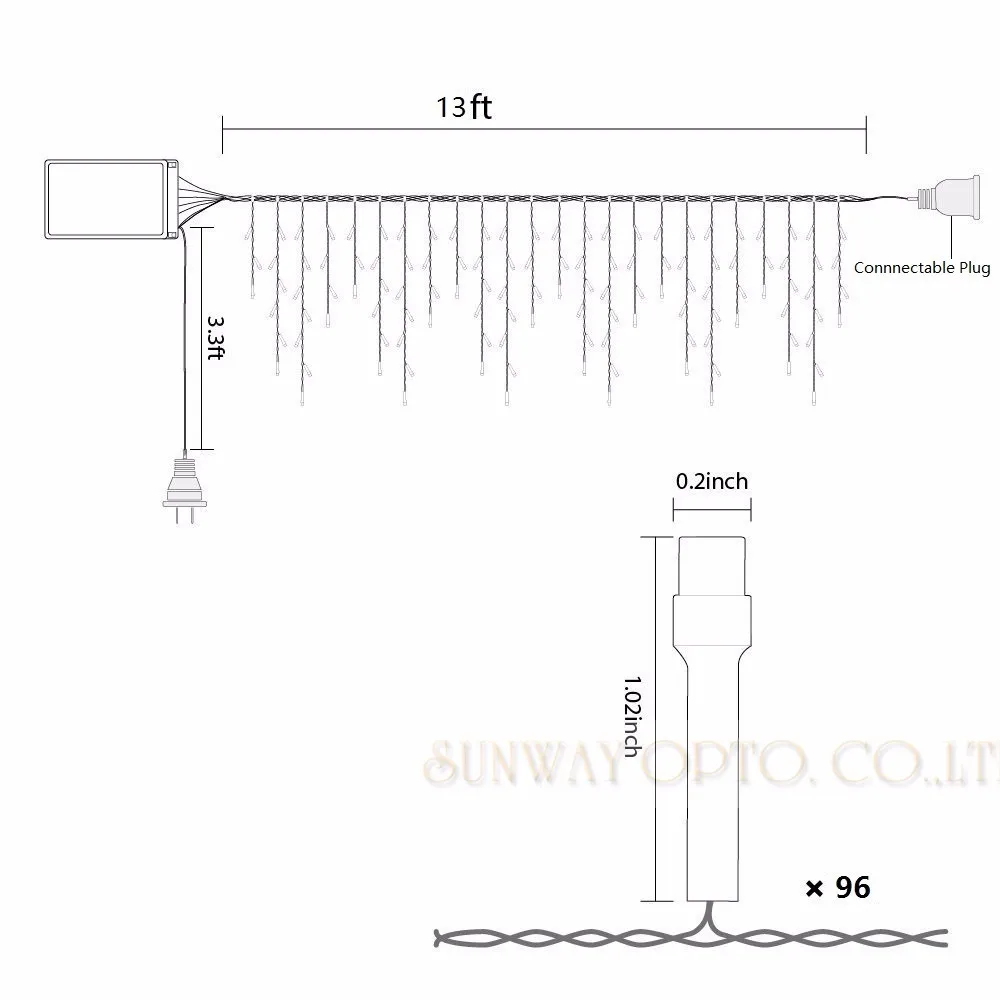 Возможность подключения 5 м светодио дный занавес сосулька огни строки светодио дный сказочных огней Рождество лампы Сосулька Рождество
