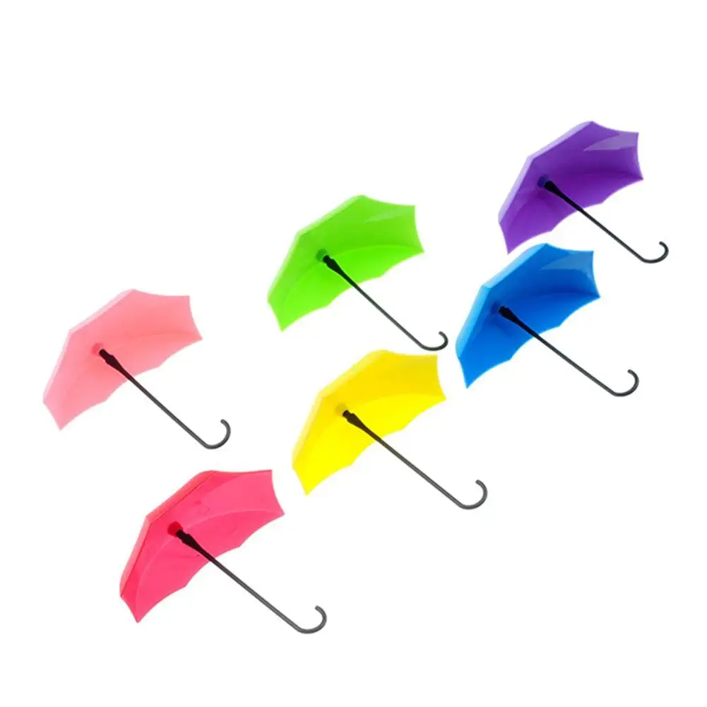 

3PCs Umbrella Shape Wall Mount Hook Key Holder Storage Stand Hanging Hooks