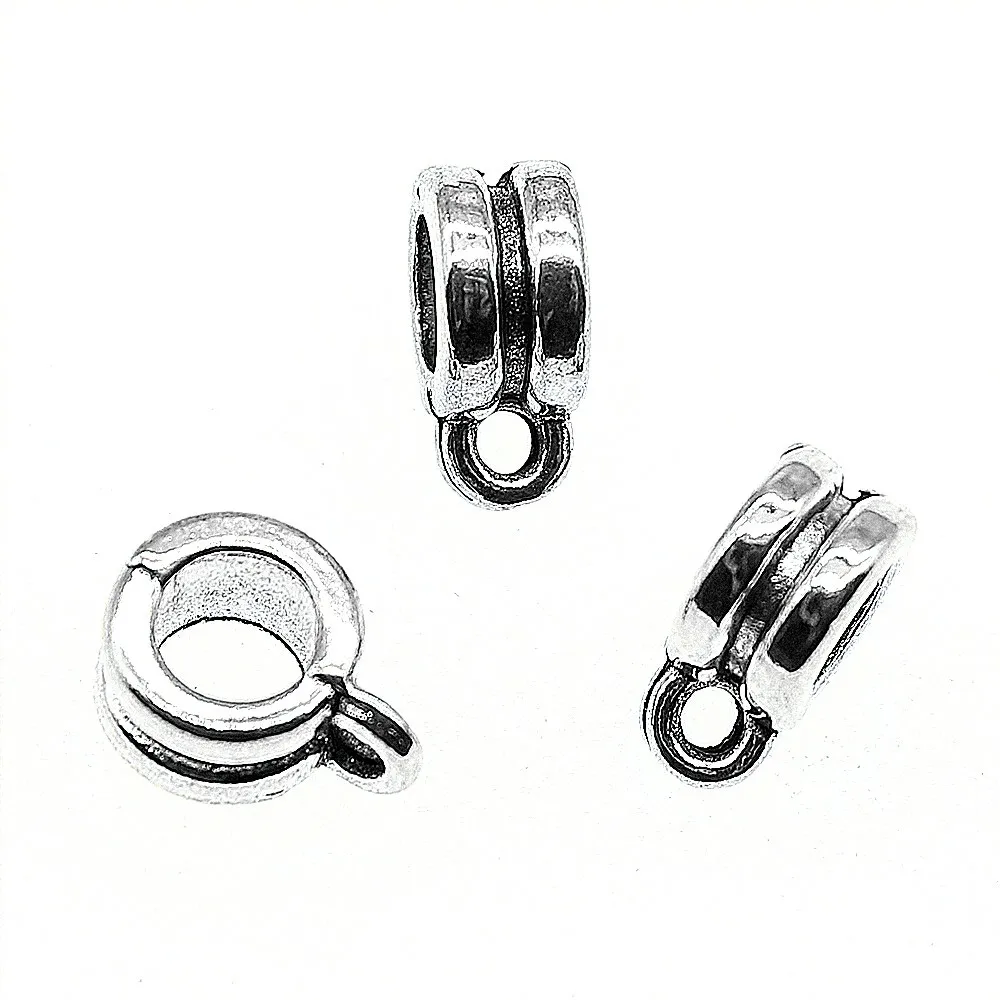 Buy 30pcs 2 Colors Beads Bails Charms Pendant Clip