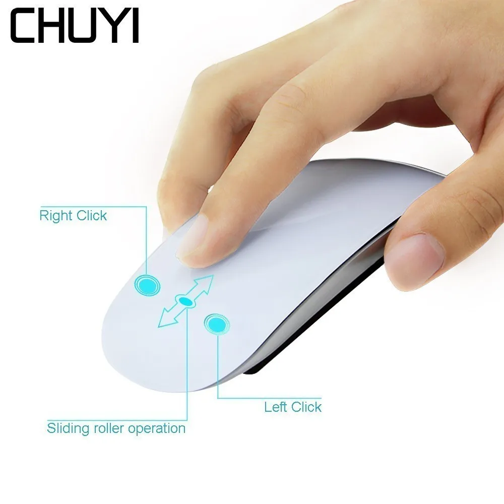 Беспроводная Волшебная мышь CHUYI тонкая оптическая компьютерная с USB ультратонкая