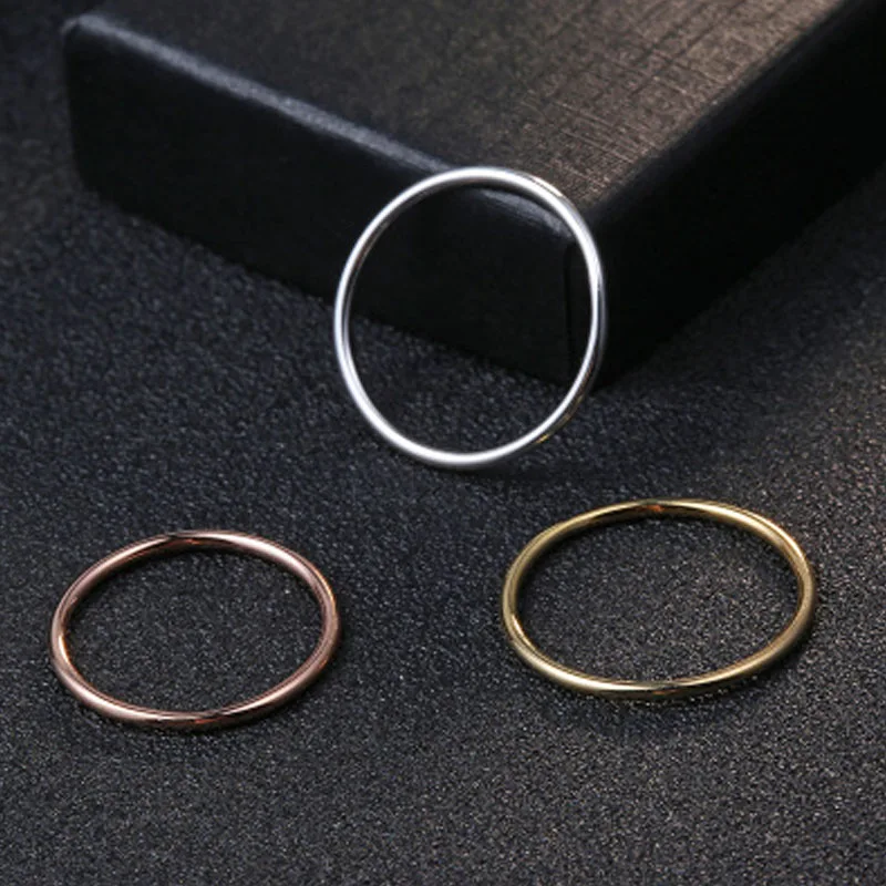 Натуральная чистый Серебро 925 пробы кольца для Для женщин украшений золото Круглый Круг женское кольцо на палец вечерние Bague Китай Размеры