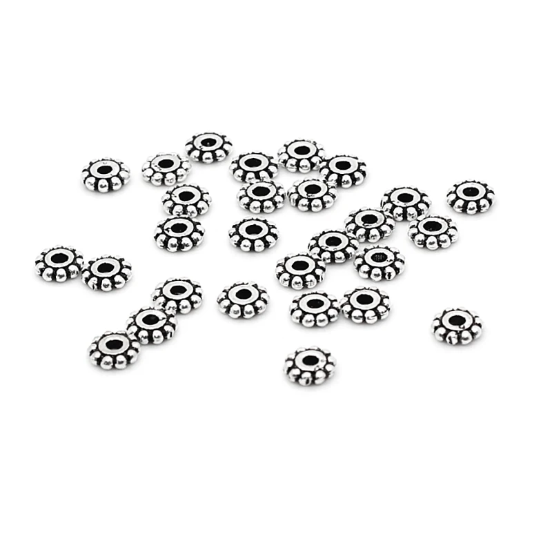 

10Pcs/Lot 925 Sterling Silver Flower Separate Beads for Jewelry Making DIY Bracelet 925 Silver Jewelry Silver Beads Jewelery