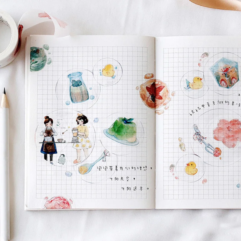 

1.5-4cm x 7M Four time lalu series washi tape DIY Decorative scrapbooking sticker album Scrapbook masking tape adhesive tapes