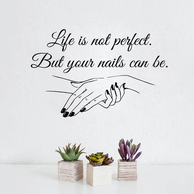 Nail Salon Quote Wall Decal your Nails can be Perfect Nails Nail Art
