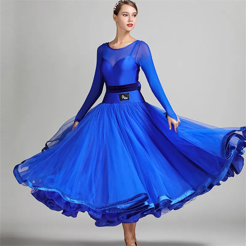 

5colors Green Blue ballroom competition dress women tango dresses standard ballroom waltz dresses ballroom dancing dress fringe
