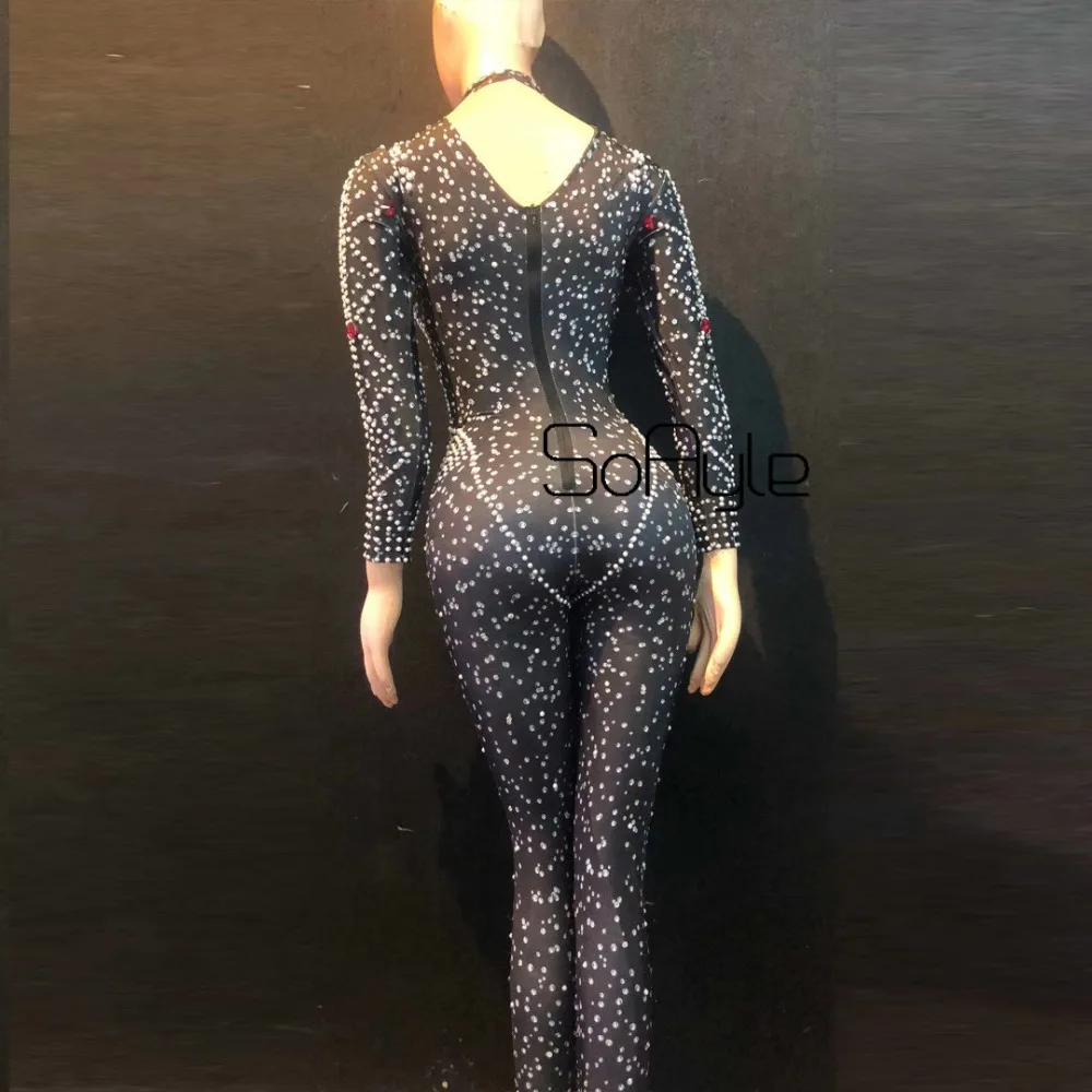 Spectacle Salopette Femmes Discothèque 2019 Noir Body Chanteuse Perles De Livraison Déguisement Extensible Leggings Soayle Strass qxZwYX7cff