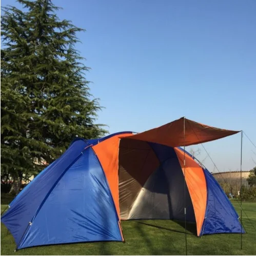 Большая туристическая палатка с двумя спальнями двухслойная Складная на 5 8