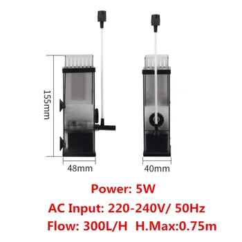 

5w Aquarium Filter Skimmer Oil Film Remover Fish Tank Surface Protein Skimmer Filter Water Pump Remove Oil For Fish Shrimp Plant