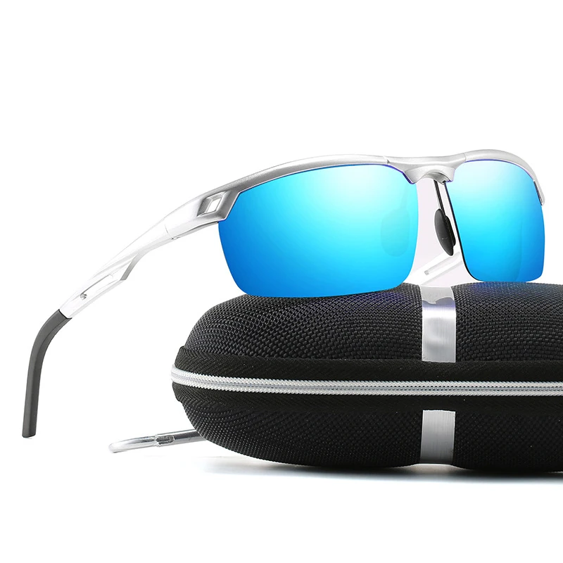 Saylayo Luxury Sunglasses Men Polarized Aluminum Magnesium Frame Car driving sunglasses male For Fishing Golf With case Saylayo Luxury Sunglasses Men Polarized Aluminum Magnesium Frame Car driving sunglasses male For Fishing Golf With case