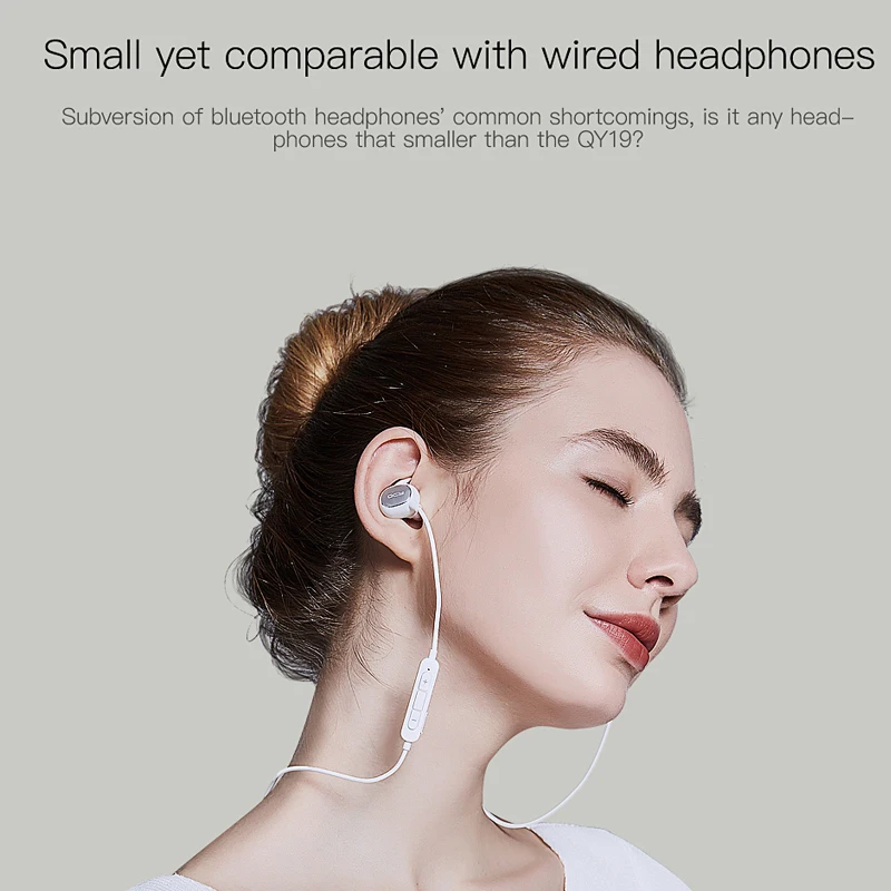 2017 QCY QY19 Беспроводные спортивные наушники IPX4 Bluetooth Влагозащищенные для бега