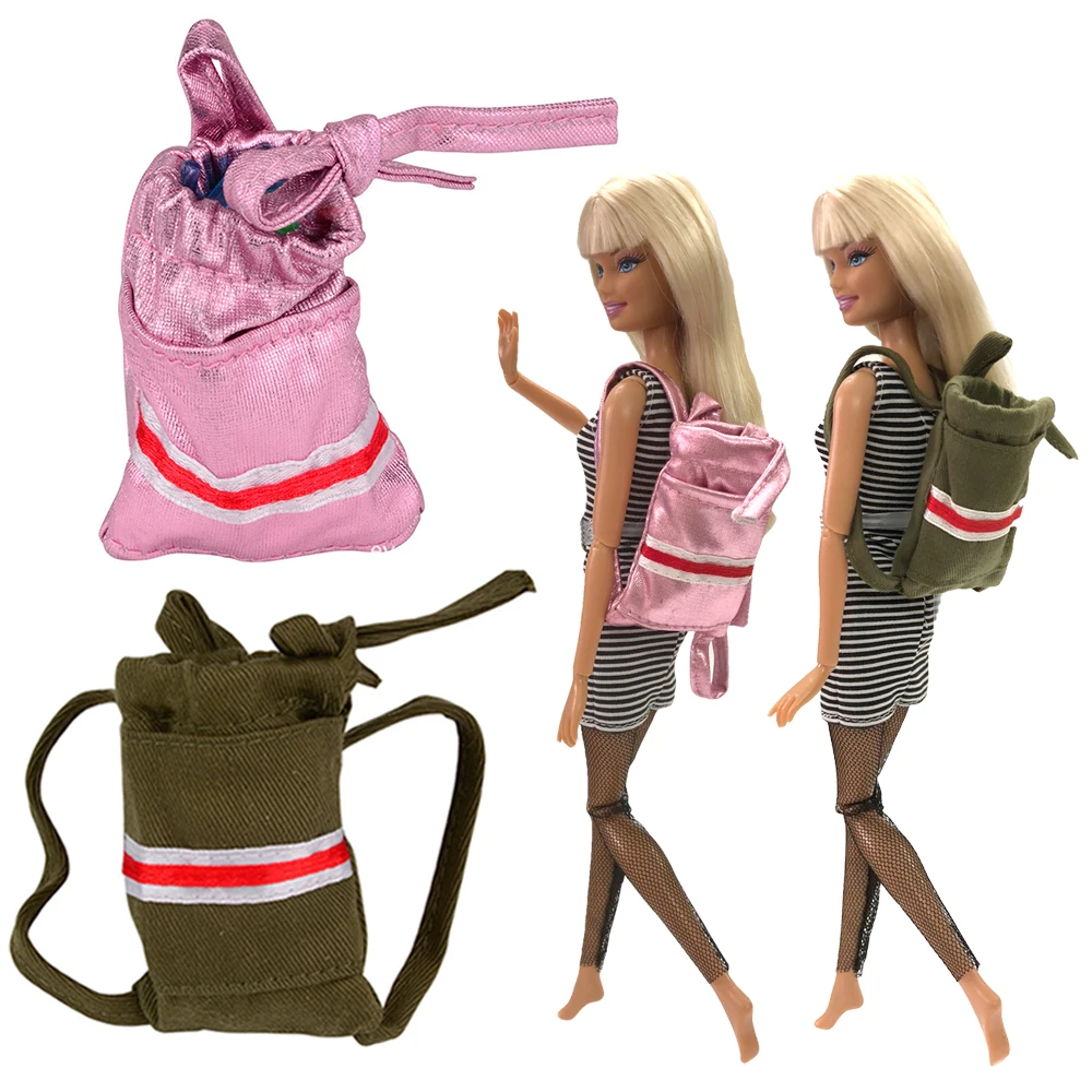 

NK 2019 Latest One Pcs Girl Doll Mini Handmade Casual Wear Bag Two-color Choice Fashion Cute Bag For Barbie Doll Accessories 109
