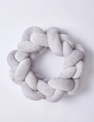 gray Подушка с узелком для новорожденных, плюшевая кукла, детская подушка, детские игрушки, детская кровать, бамперы, декор для комнаты - Цвет: gray