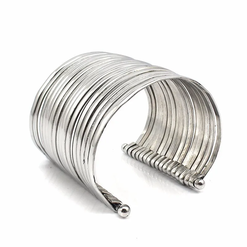Big Design Cuff Bangles for Men Women Fashion Stainless Steel Bracelet Pulseira Feminina Luxury Halloween Present 5