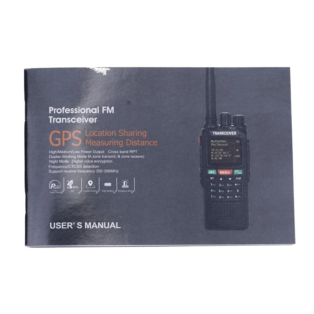 ABBREE AR 889G 10 Вт GPS рация 3000 мАч SOS 999CH Ночная подсветка дуплексный ретранслятор