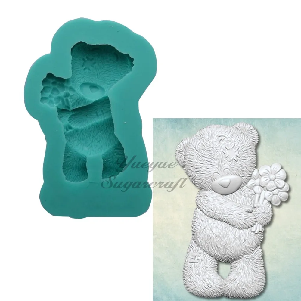 Yueyue Sugarcraft силиконовая форма Медведь для помадки инструменты украшения тортов