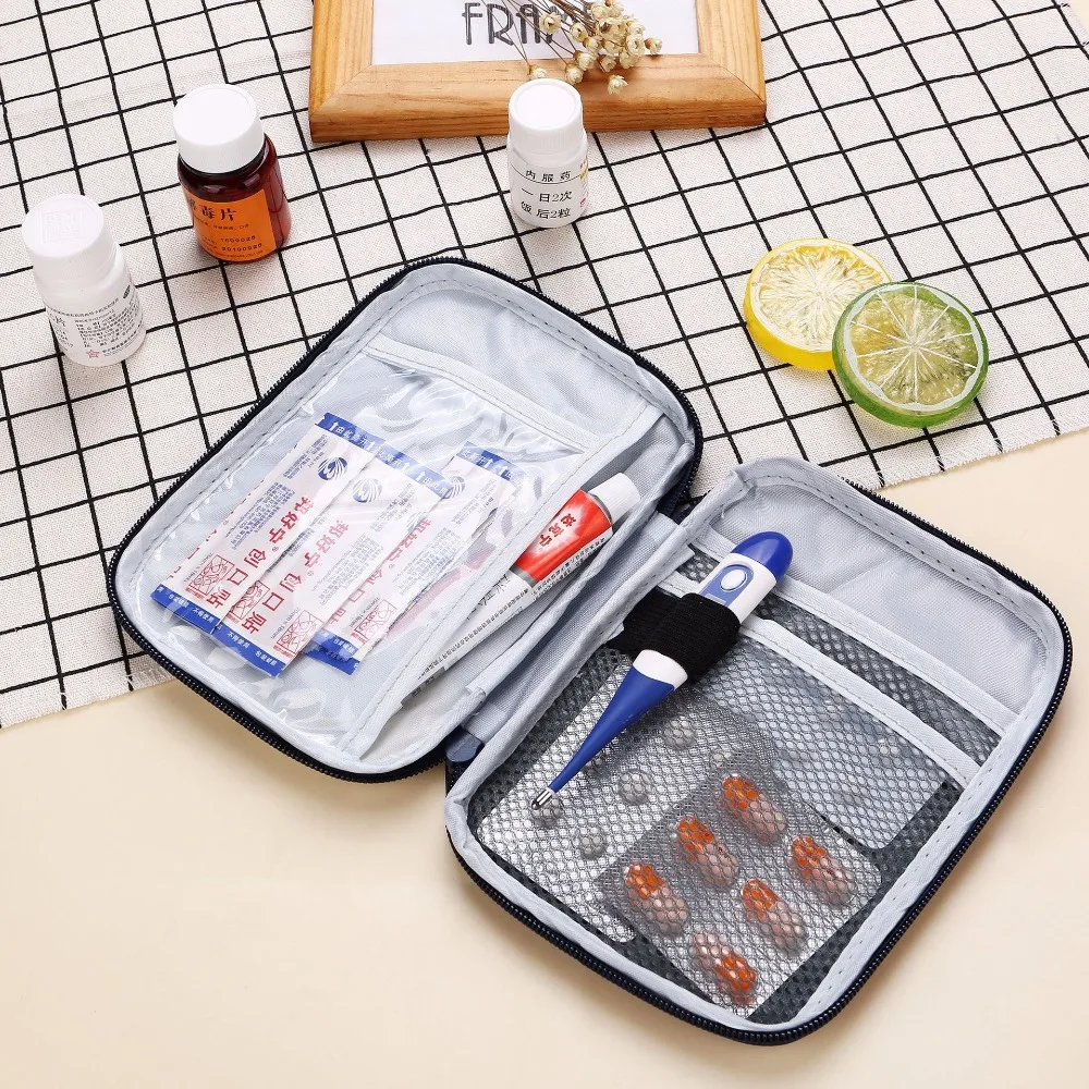 Mini Outdoor First Aid Kit Bag Portable Travel Medicine Package Emergency Kit Bags Small Medicine Divider Storage Organizer