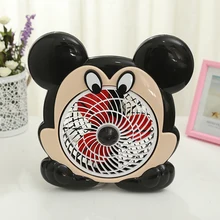 Мультяшный Микки в форме мыши бытовой электрический вентилятор с 3 м расширенной линией 220 В электрический портативный вентилятор для офиса школы ЕС/AU/UK