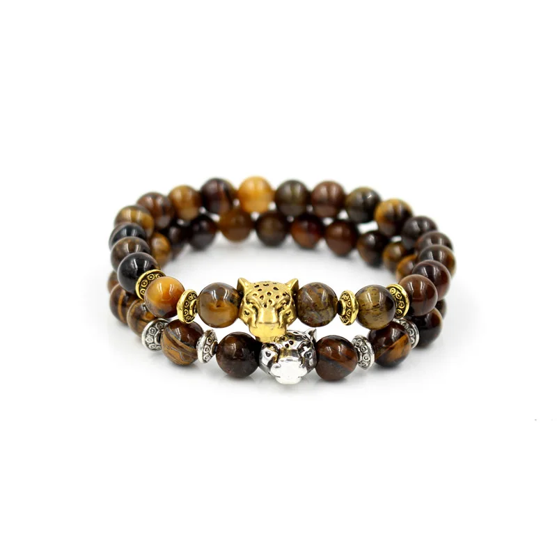 Drop Shipping Fashion font b Gold b font Color Leopard Head Charm Buddha font b Bracelet