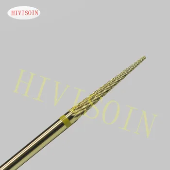 

Gold coating Cross Cut- 1pcs - Tungsten Carbide Dental Lab Burs - Standard- 0103.023