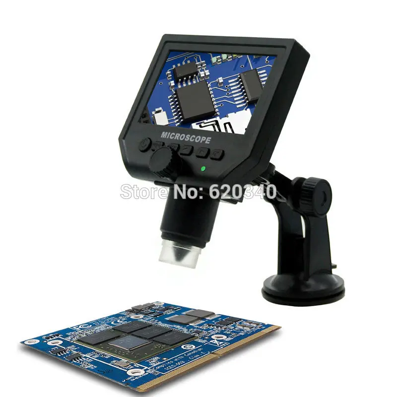 

1-600X Portable video USB LCD Digital Microscope with 4.3 inches HD OLED Display for BGA Reballing Free shipping