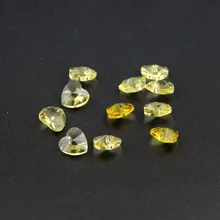14 мм 2000 шт Lt. Желтый кристалл свободные бусины стеклянная люстра часть для домашнего свадебного украшения аксессуары для шитья