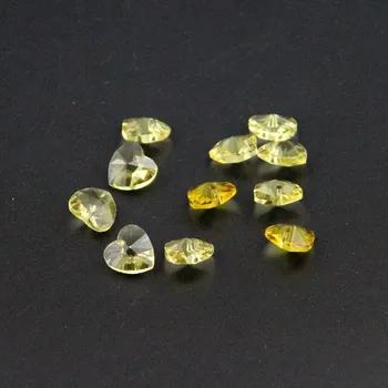 

14mm 2000pcs Lt .yellow Crystal Loose Beads Glass Chandelier Part For Home Decoration Wedding Strand Accessories