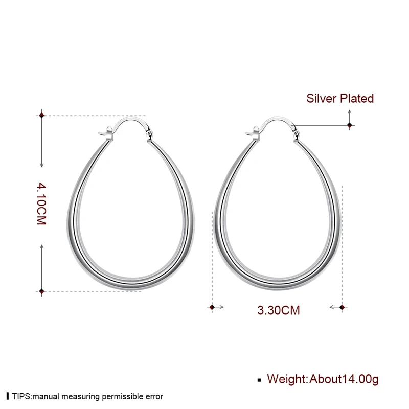 925 Sterling Silver Jewelry Smooth Circle Solid Silver Hoop Earrings For Women Best Gift Wholesale High Quality Jewelry - Image 6