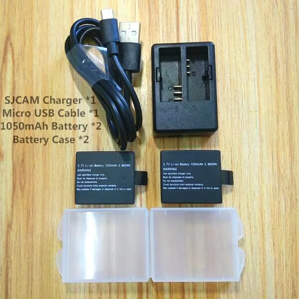 SJCAM аккумулятор Sj4000 1350/1050 мАч чехол Зарядное устройство для SJCAM Sj5000 M10 C30R H9R H6S theye T5 E7 аксессуары для экшн-камеры - Цвет: E package