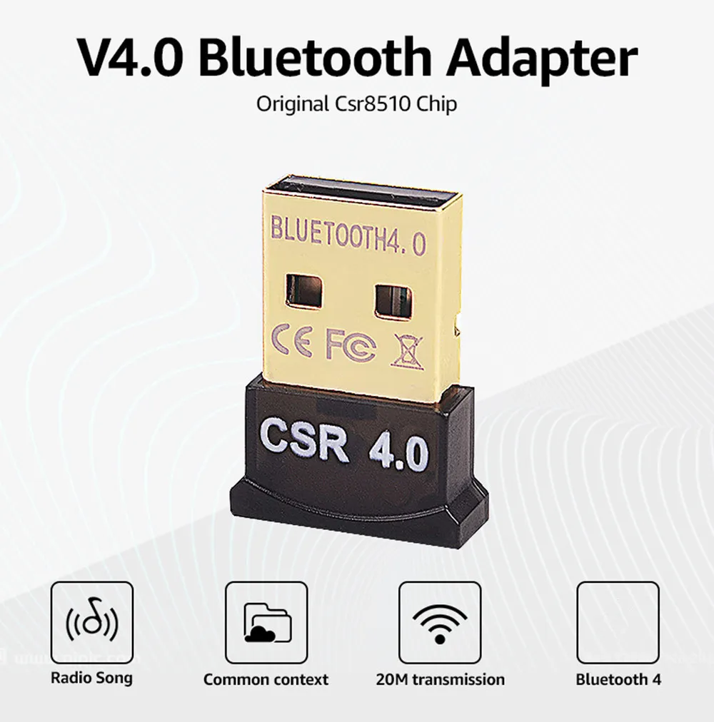 VCK Mini USB Bluetooth 4,0 компьютер беспроводной адаптер ключ для ПК ноутбук с системой windows XP 7 8 8,1 10 гарнитура