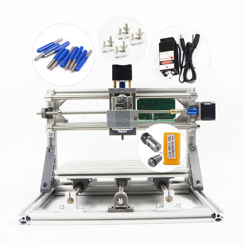 Free Tax To Russia Disassembled Pack CNC 2418 PRO 2500mw Laser CNC Milling Machine Mini Cnc