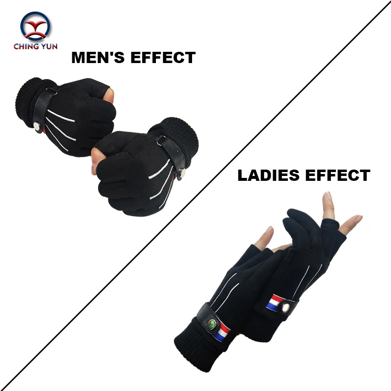 CHING YUN Missing finger Gloves Women&Men Elastic Breathable Semi-finger unisex Gloves Outdoor Ridding Climbing  spring Mitten
