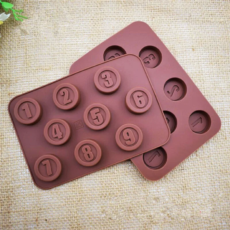 1 шт. креативная 0-9 цифр шоколадная антипригарная форма силиконовая форма для пирожных форма DIY Кондитерская форма для льда