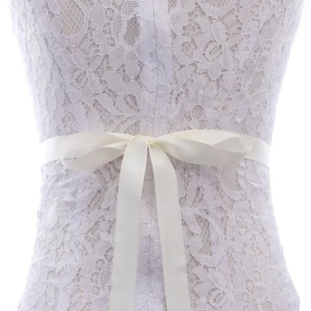 MissRDress Daimond Wedding Belt Crystal Flower Bridal Sash Silver Rhinestones Wedding Sash For Bridal Bridesmaid Dresses JK843 ivory