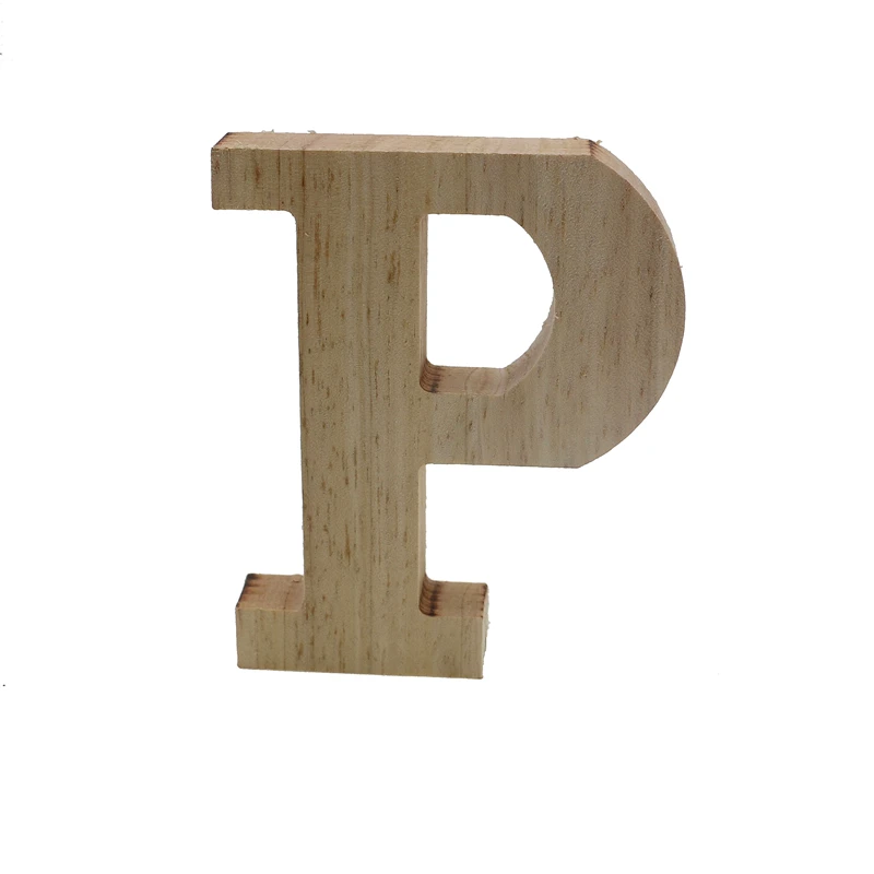 RUNBAZEF Decor Color Wooden Letter 26 Wood English Alphabet Letters Home Wedding Party Tools Decoration Number DIY Handcrafts - Цвет: P