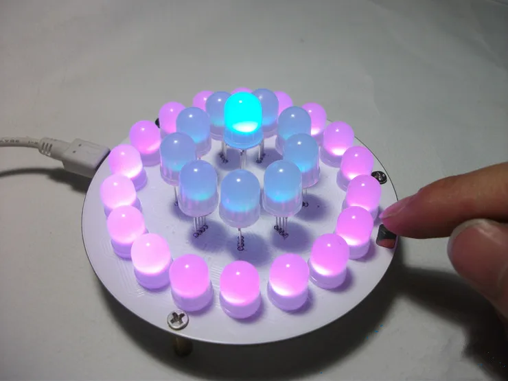 Creative 51 MCU DIY Electronic Design and Production Kit: Touchdown Key Full Color LED Aurora Tower / Light Cube Creative 51 MCU DIY Electronic Design and Production Kit: Touchdown Key Full Color LED Aurora Tower / Light Cube