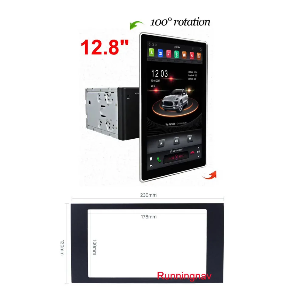 12 8 &quotPX6 Tesla Тип Android 1 Автомобильный плеер gps автомобильный dvd-плеер с двумя