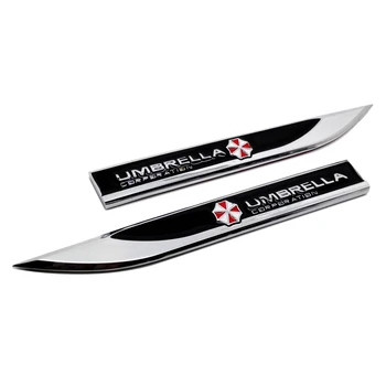 

Auto Accessories Metal Sticker Umbrella Corp For BMW KIA RIO Pajero Chrysler Honda Toyota RAV4 Peugeot Cadillac Decal Emblem