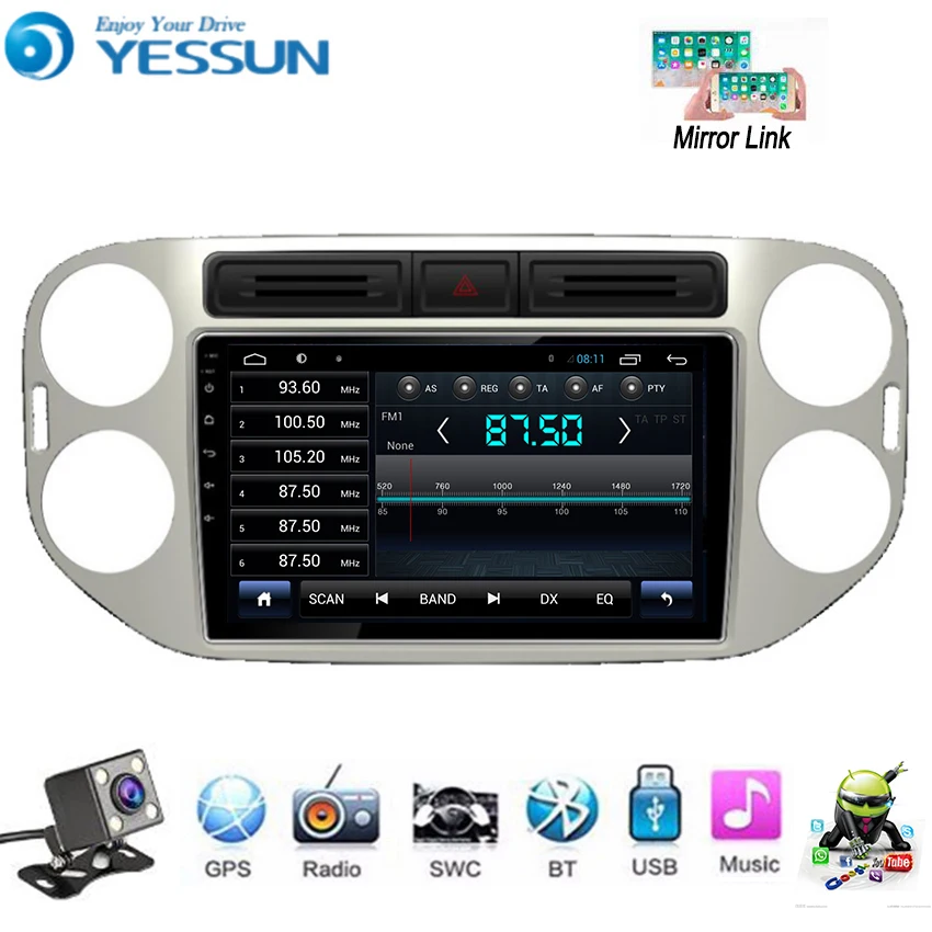Flash Deal YESSUN For Volkswagen Tiguan 2010~2016 Car Android Multimedia Player Car Radio GPS Navigation Big Screen mirror link 4