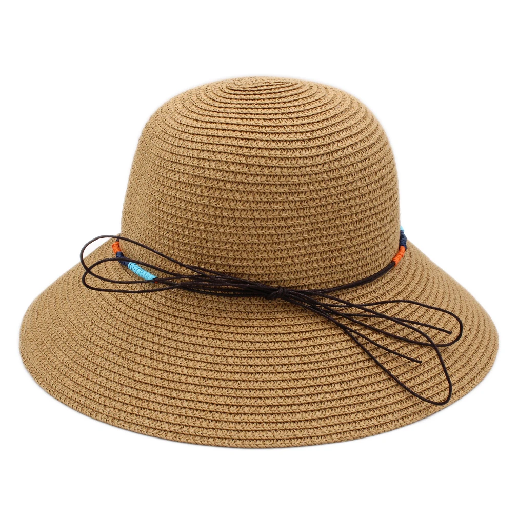 Mistdawn Floppy Brim женская соломенная шляпа летняя пляжная уличная шляпа от солнца котелок с плетеной лентой ручной работы размер 56-58 см