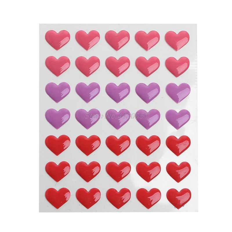 

Heart Shape Enamel Dot Self Adhesive Sprinkles Enamel Dots Resin Sticker for Scrapbooking DIY Crafts Card Making Decoration