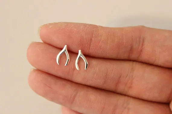 

30Pair- Fashion Cute Wishbone Stud Earring Lucky bone Stud Earring Tiny Wish Bone Stud Earrings for Women Girls Jewelry